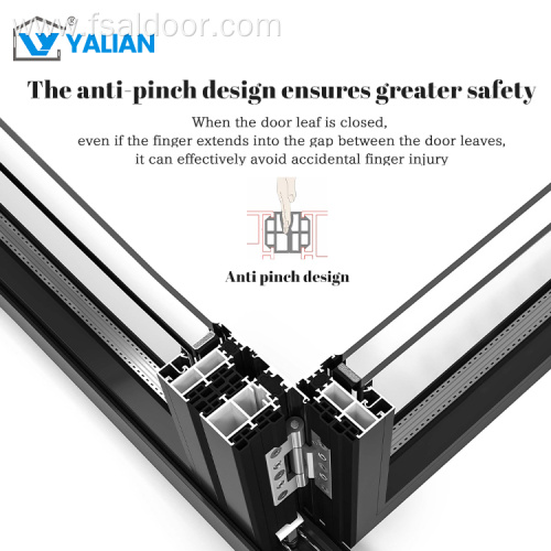 Aluminum Alloy Folding Door Double Temper Glass